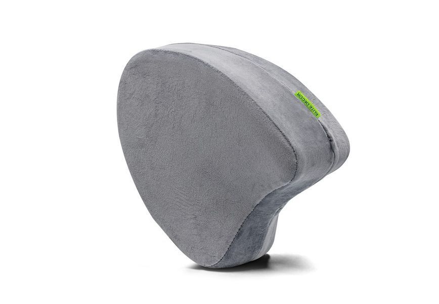 Ортопедична подушка для ніг та колін Comfort Night PMF 008-2 250х200х120 світло-сіра (велюр) PMF 008-2 фото