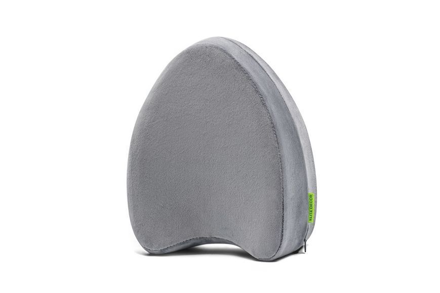 Ортопедична подушка для ніг та колін Comfort Night PMF 008-2 250х200х120 світло-сіра (велюр) PMF 008-2 фото