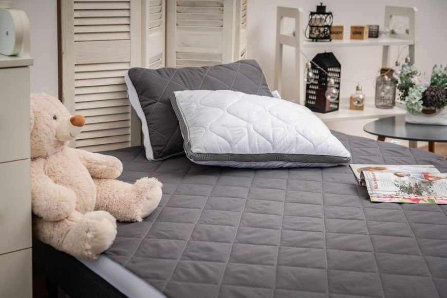 Тонкий матрац-топер Family Sleep Shine Gray-White FS-00000540 фото
